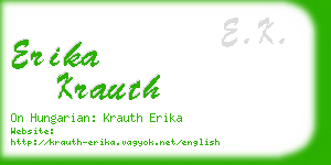 erika krauth business card